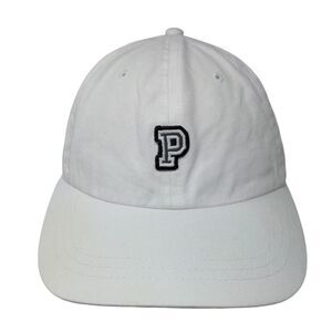 PINK Victoria's Secret Slideback Hat White OS Adjustable Embroidered Cotton